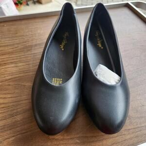 NEW Angel Steps Women’s Low Heel Shoes Pumps Wedge Size 9.5 M Black